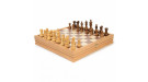 Шахматы + шашки деревянные 