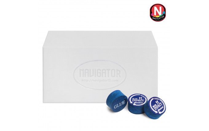 Наклейка для кия Navigator Blue Impact ø14мм Standard Medium 1шт.