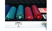 Набор для покера Simple на 500 фишек в серебристом кейсе