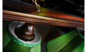 Лампа Классика 1 3 пл. сосна (№11,бархат зеленый,бахрома желтая,фурнитура золото)