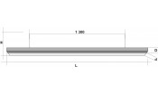 Лампа Evolution 4 секции ПВХ (ширина 600) (Пленка ПВХ Текстура черная,фурнитура бронза)