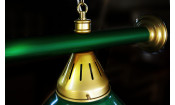 Лампа STARTBILLIARDS 5 пл. RAL (плафоны зеленые,штанга бронза,фурнитура бронза)
