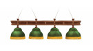 Лампа Президент 4пл. ясень (№11,бархат зеленый,бахрома желтая,фурнитура золото)