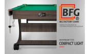 Бильярд BFG Compact Light 6 (Анкор) (РП, анкор темный (ЛДСП), ЛДСП_16, Сукно Euro Pro 50 ш1.98м Yellow green, Х/б сетка)