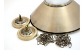 Лампа на пять плафонов "Jazz" (матово-бронзовая штанга, матово-бронзовый плафон D38см)